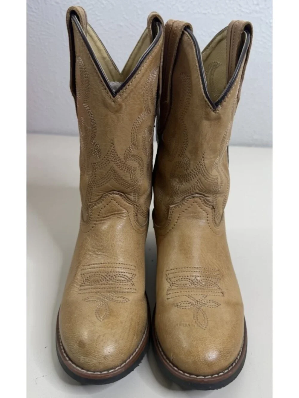 Cody James Youth Size 2 D Brown Cowboy Western Boots Leather GUC